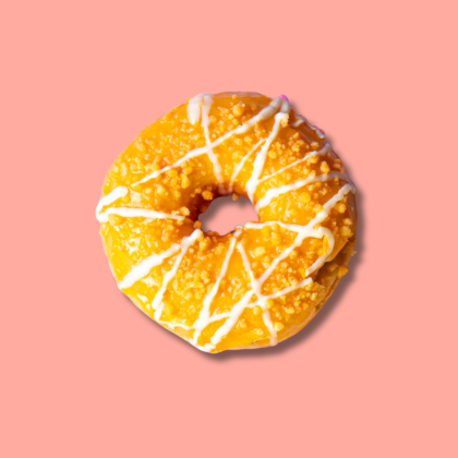 Orange crumble donut with citrusy sweetness – Go Nuts Donuts
