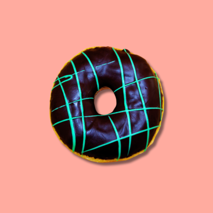 Chocolate mint donut offering rich taste with freshness – Go Nuts Donuts